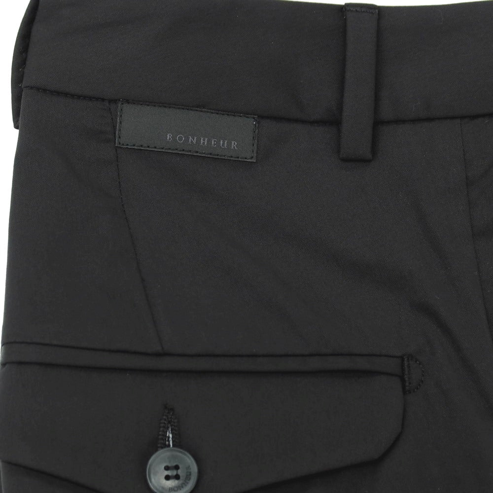 【新品】ボネール BONHEUR PECHINO ストレッチ コットンナイロン カジュアルスラックスパンツ ブラック【サイズ30】【 状態ランクN 】【 メンズ 】