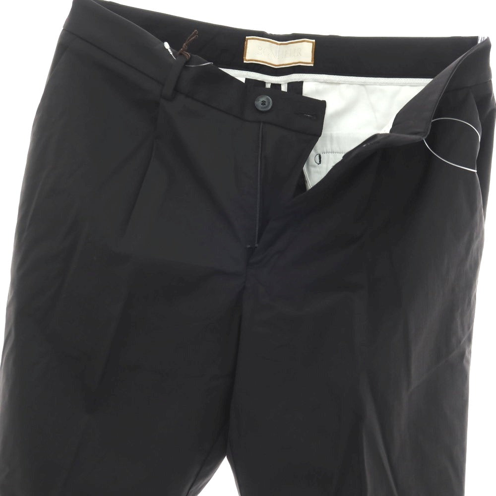 【新品】ボネール BONHEUR PECHINO ストレッチ コットンナイロン カジュアルスラックスパンツ ブラック【サイズ34】【 状態ランクN 】【 メンズ 】