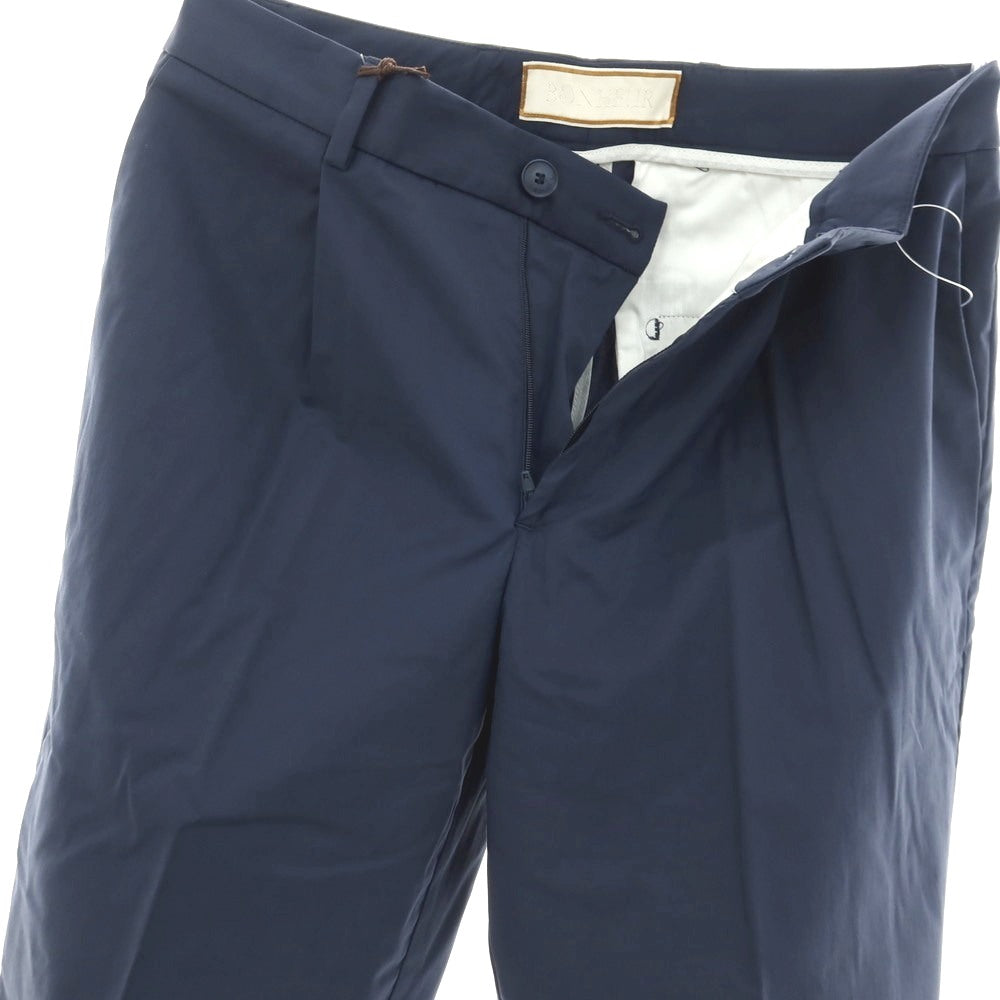 【新品】ボネール BONHEUR PECHINO ストレッチ コットンナイロン カジュアルスラックスパンツ ネイビー【サイズ29】【 状態ランクN 】【 メンズ 】