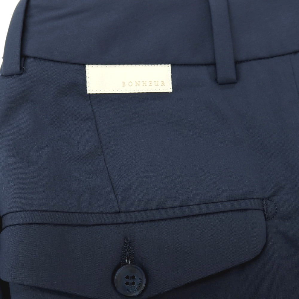 【新品】ボネール BONHEUR PECHINO ストレッチ コットンナイロン カジュアルスラックスパンツ ネイビー【サイズ29】【 状態ランクN 】【 メンズ 】