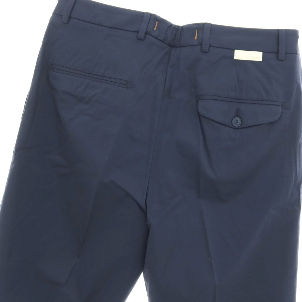 【新品アウトレット】ボネール BONHEUR PECHINO ストレッチ コットンナイロン カジュアルスラックスパンツ ネイビー【サイズ34】【 状態ランクN- 】【 メンズ 】