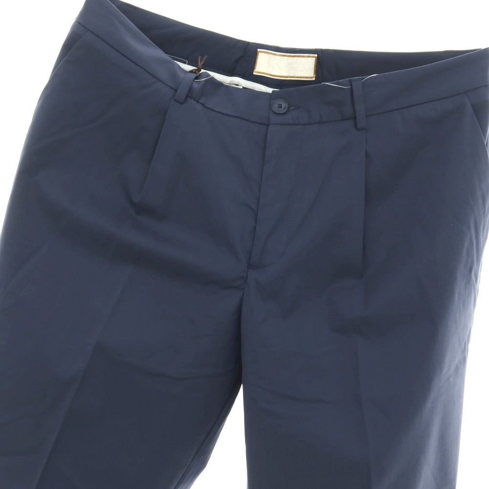 【新品】ボネール BONHEUR PECHINO ストレッチ コットンナイロン カジュアルスラックスパンツ ネイビー【サイズ38】【 状態ランクN 】【 メンズ 】