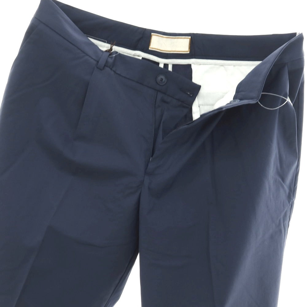 【新品】ボネール BONHEUR PECHINO ストレッチ コットンナイロン カジュアルスラックスパンツ ネイビー【サイズ38】【 状態ランクN 】【 メンズ 】