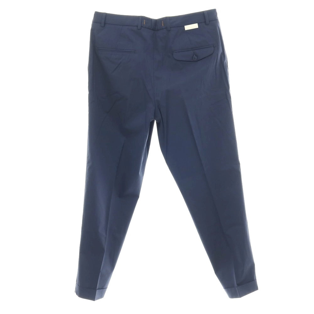 【新品】ボネール BONHEUR PECHINO ストレッチ コットンナイロン カジュアルスラックスパンツ ネイビー【サイズ38】【 状態ランクN 】【 メンズ 】