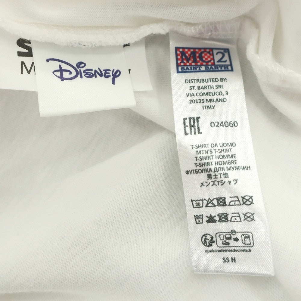 【新品】エムシーツー セントバーツ MC2 SAINT BARTH × Disney コットン クルーネック 半袖Tシャツ ホワイト【サイズS】【 状態ランクN 】【 メンズ 】