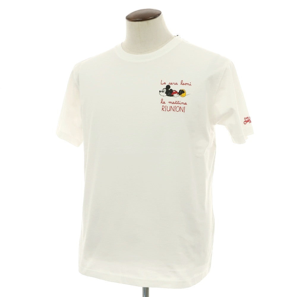 【新品】エムシーツー セントバーツ MC2 SAINT BARTH × Disney コットン クルーネック 半袖Tシャツ ホワイト【サイズL】【 状態ランクN 】【 メンズ 】