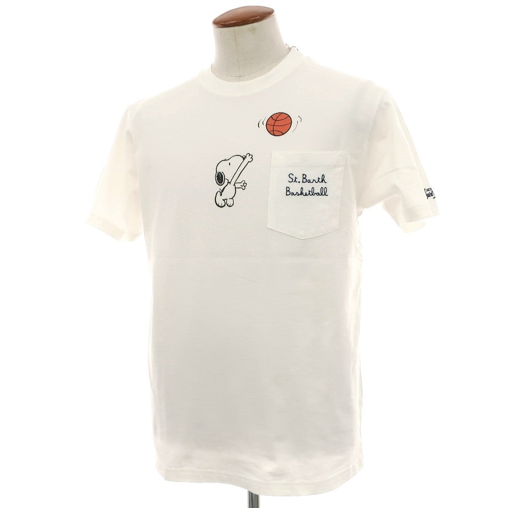 【新品】エムシーツー セントバーツ MC2 SAINT BARTH × PEANUTS コットン クルーネック ポケット 半袖Tシャツ ホワイト【サイズM】【 状態ランクN 】【 メンズ 】