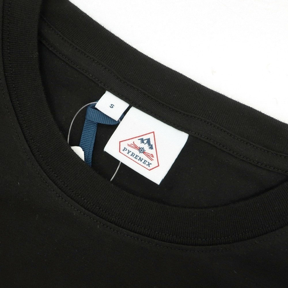 【新品】ピレネックス Pyrenex ストレッチ コットン クルーネック 半袖Tシャツ ブラック【サイズS】【 状態ランクN 】【 ユニセックス 】