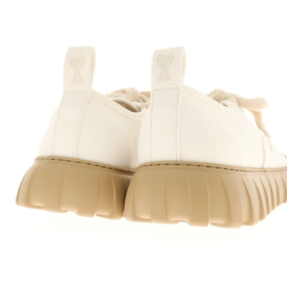 【新品】アミ ami キャンバス スニーカー オフホワイト【サイズ42】【 状態ランクN 】【 メンズ 】