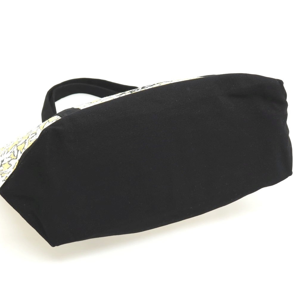 【新品】メゾンキツネ MAISON KITSUNE フラワー ジャカード トートバッグ イエローxホワイト【 状態ランクN 】【 ユニセックス 】