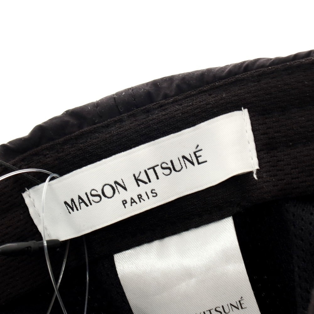 【新品】メゾンキツネ MAISON KITSUNE ナイロン BBキャップ ブラック【 FREE 】【 状態ランクN 】【 ユニセックス 】
