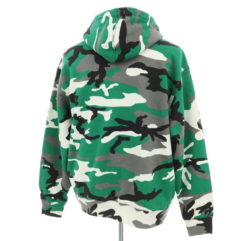【中古】シュプリーム Supreme 2025年秋冬 Small Box Zip Up Hooded Sweatshirt カモフラ パーカー グリーンxグレー【 XL 】【 状態ランクA 】【 メンズ 】