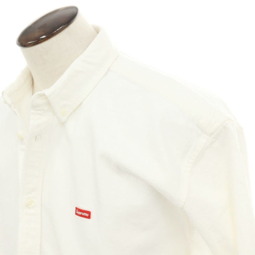 【中古】シュプリーム Supreme 2025年秋冬 Small Box Denim Shirt ボタンダウン カジュアルシャツ ホワイト【 L 】【 状態ランクB 】【 メンズ 】