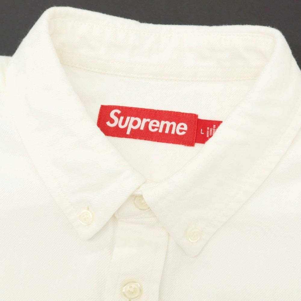 【中古】シュプリーム Supreme 2025年秋冬 Small Box Denim Shirt ボタンダウン カジュアルシャツ ホワイト【 L 】【 状態ランクB 】【 メンズ 】