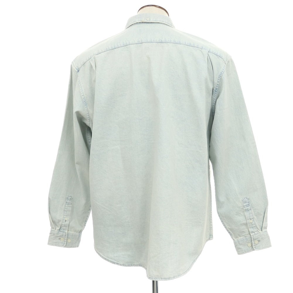 【中古】シュプリーム Supreme 2025年秋冬 Small Box Denim Shirt ボタンダウン カジュアルシャツ アイスブルー【 L 】【 状態ランクA 】【 メンズ 】