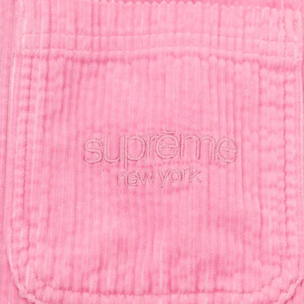 【中古】シュプリーム Supreme 2025年秋冬 Wide Wale Corduroy Snap Shirt コーデュロイ カジュアルシャツ ピンク【 L 】【 状態ランクA 】【 メンズ 】