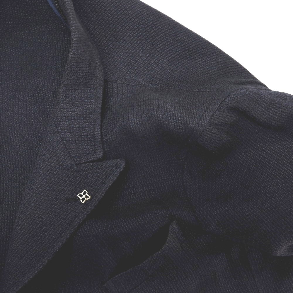 【中古】タリアトーレ TAGLIATORE Brilla per il gusto別注 リネンコットン ダブル6B テーラードジャケット ネイビー【サイズ48】【 状態ランクD 】【 メンズ 】