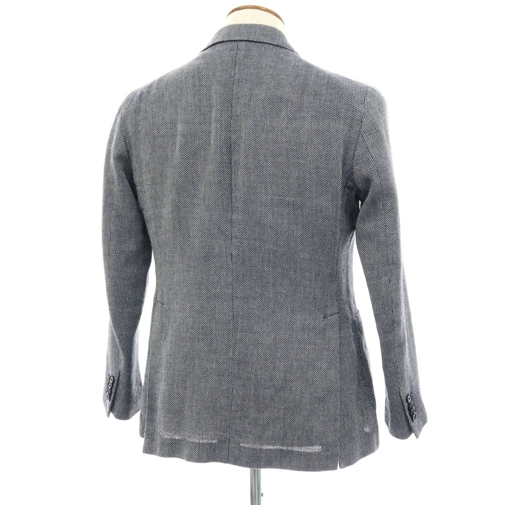 【中古】タリアトーレ TAGLIATORE ウールリネン ダブル6B テーラードジャケット ネイビーxホワイト【サイズ48】【 状態ランクC 】【 メンズ 】