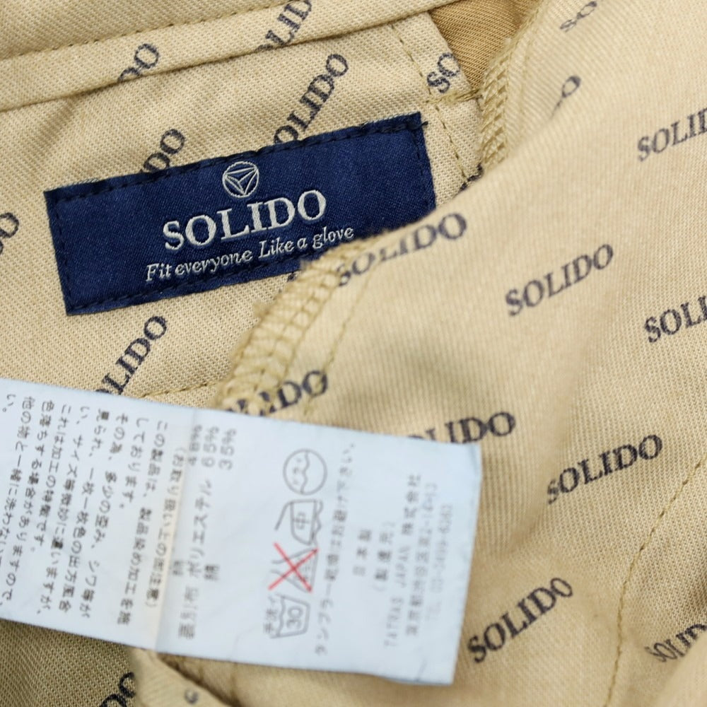 【中古】ソリード SOLIDO ポリエステルコットン カジュアルスラックスパンツ ベージュ【サイズ3】【 状態ランクB 】【 メンズ 】