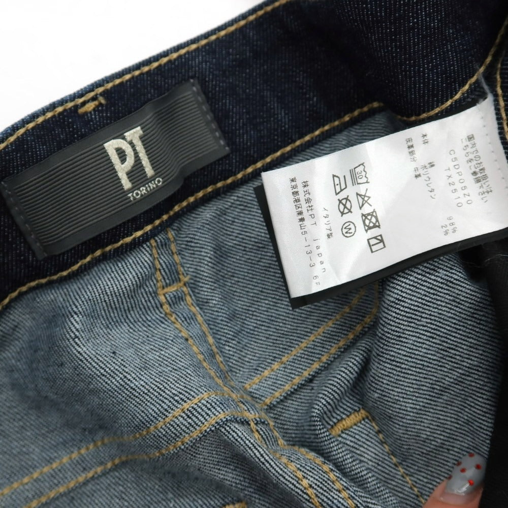 【中古】ピーティートリノ デニム PT TORINO DENIM SWING ストレッチ コットン デニムパンツ ジーンズ ネイビー【 28 】【 状態ランクA 】【 メンズ 】