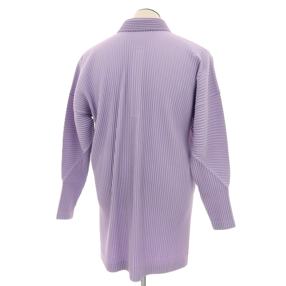 【中古】オム プリッセ イッセイミヤケ HOMME PLISSE ISSEY MIYAKE 2025年秋冬 ポリエステル系 プリーツ 長袖ポロシャツ ラベンダー【 表記なし(L位) 】【 状態ランクA 】【 メンズ 】