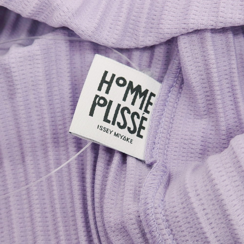 【中古】オム プリッセ イッセイミヤケ HOMME PLISSE ISSEY MIYAKE 2025年秋冬 ポリエステル系 プリーツ 長袖ポロシャツ ラベンダー【 表記なし(L位) 】【 状態ランクA 】【 メンズ 】