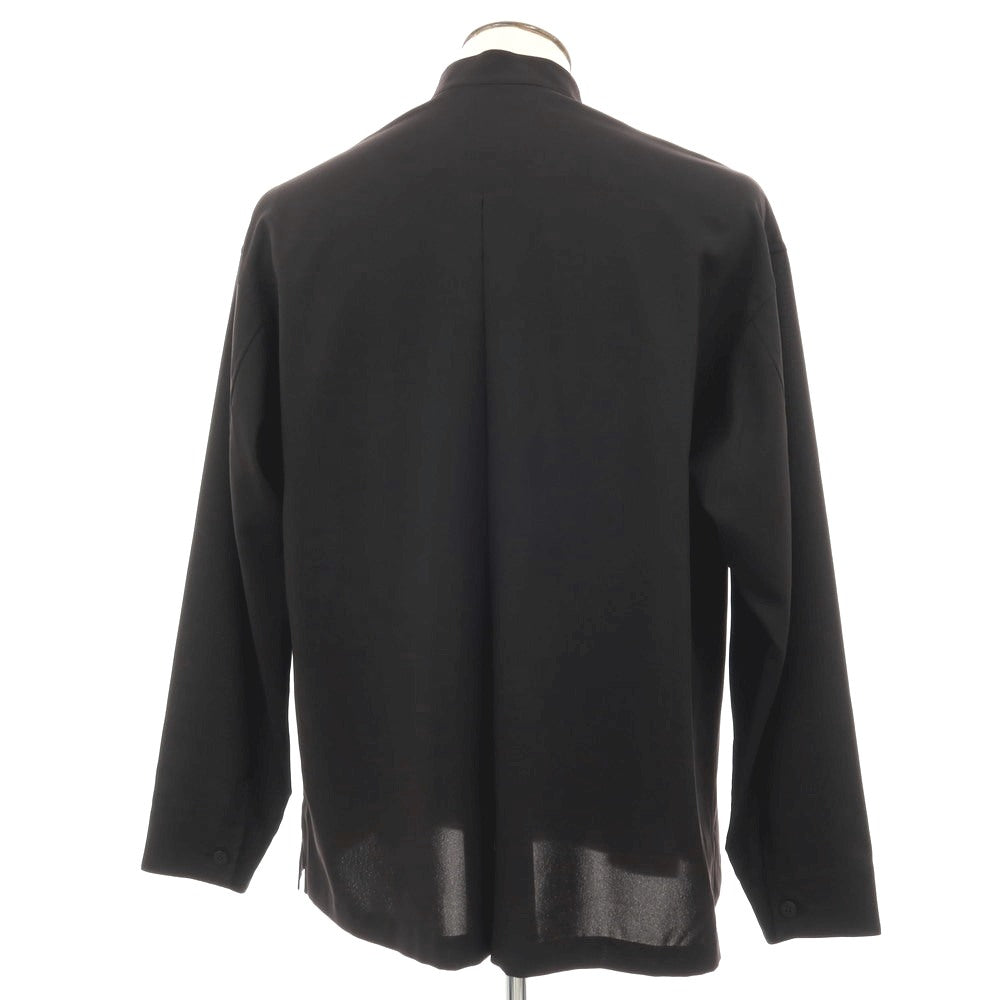 【中古】アイム メン IM MEN 2025年秋冬 ポリエステル系 スタンドカラー カジュアルシャツ ブラック【 表記なし(L位) 】【 状態ランクA 】【 メンズ 】