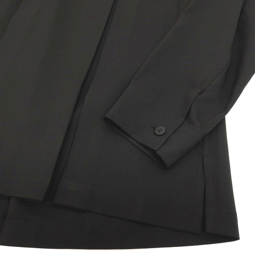 【中古】アイム メン IM MEN 2025年秋冬 ポリエステル系 スタンドカラー カジュアルシャツ ブラック【 表記なし(L位) 】【 状態ランクA 】【 メンズ 】