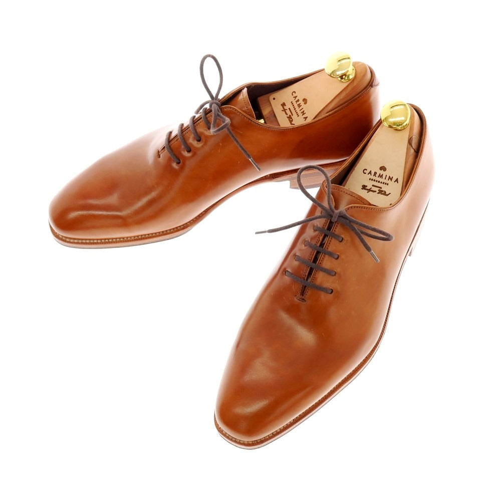 【中古】【未使用】カルミナ CARMINA RAIN シェルコードバン ホールカット ドレスシューズ ライトブラウン【 7 】【 状態ランクS 】【 メンズ 】