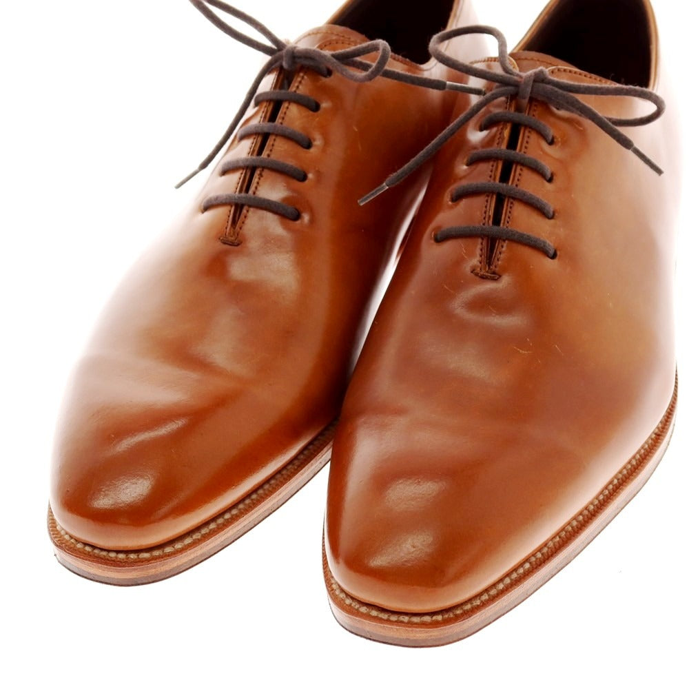 【中古】【未使用】カルミナ CARMINA RAIN シェルコードバン ホールカット ドレスシューズ ライトブラウン【 7 】【 状態ランクS 】【 メンズ 】