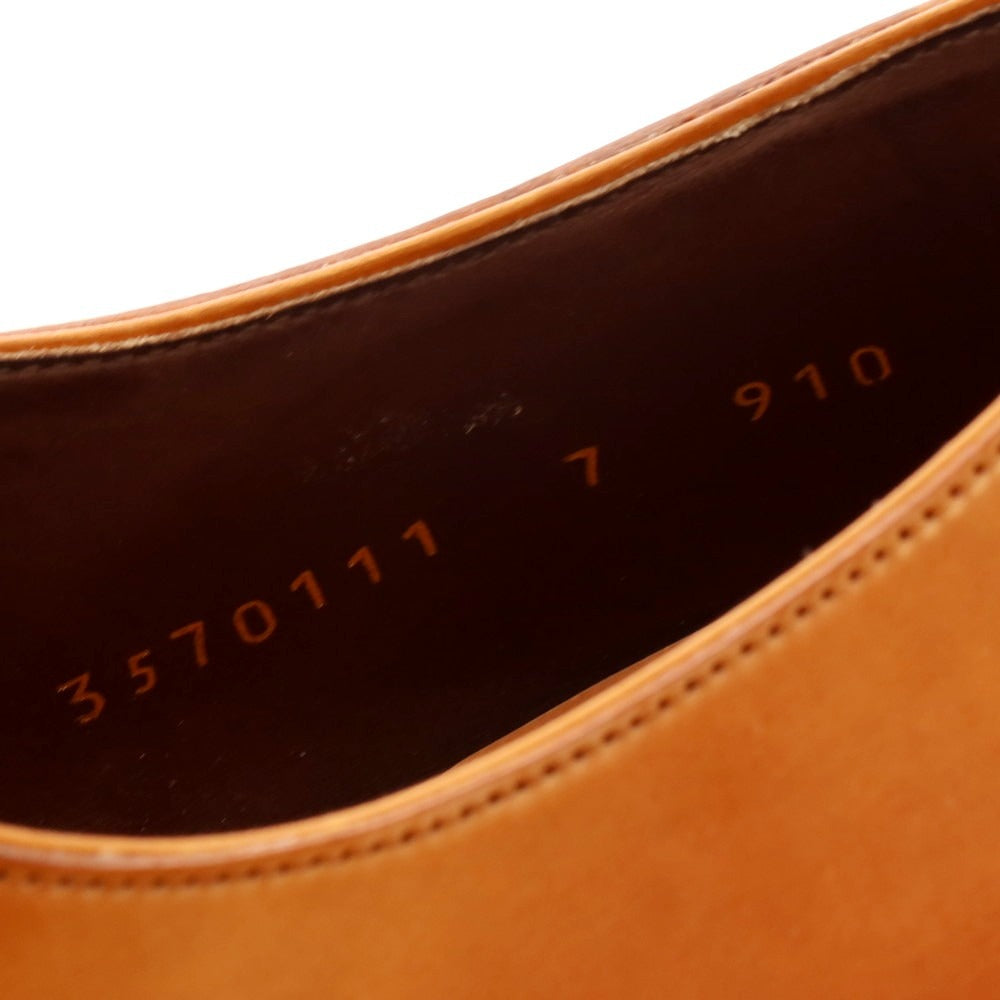 【中古】【未使用】カルミナ CARMINA RAIN シェルコードバン ホールカット ドレスシューズ ライトブラウン【 7 】【 状態ランクS 】【 メンズ 】