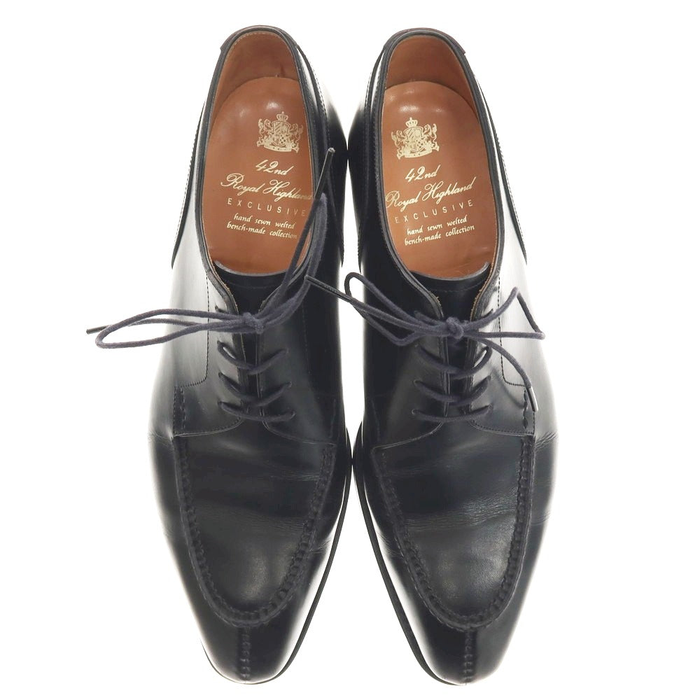 【中古】フォーティーセカンド ロイヤルハイランド 42ND ROYAL HIGHLAND ハンドソーンウォルテッド Uチップ ドレスシューズ ブラック【サイズ7】【 状態ランクB 】【 メンズ 】