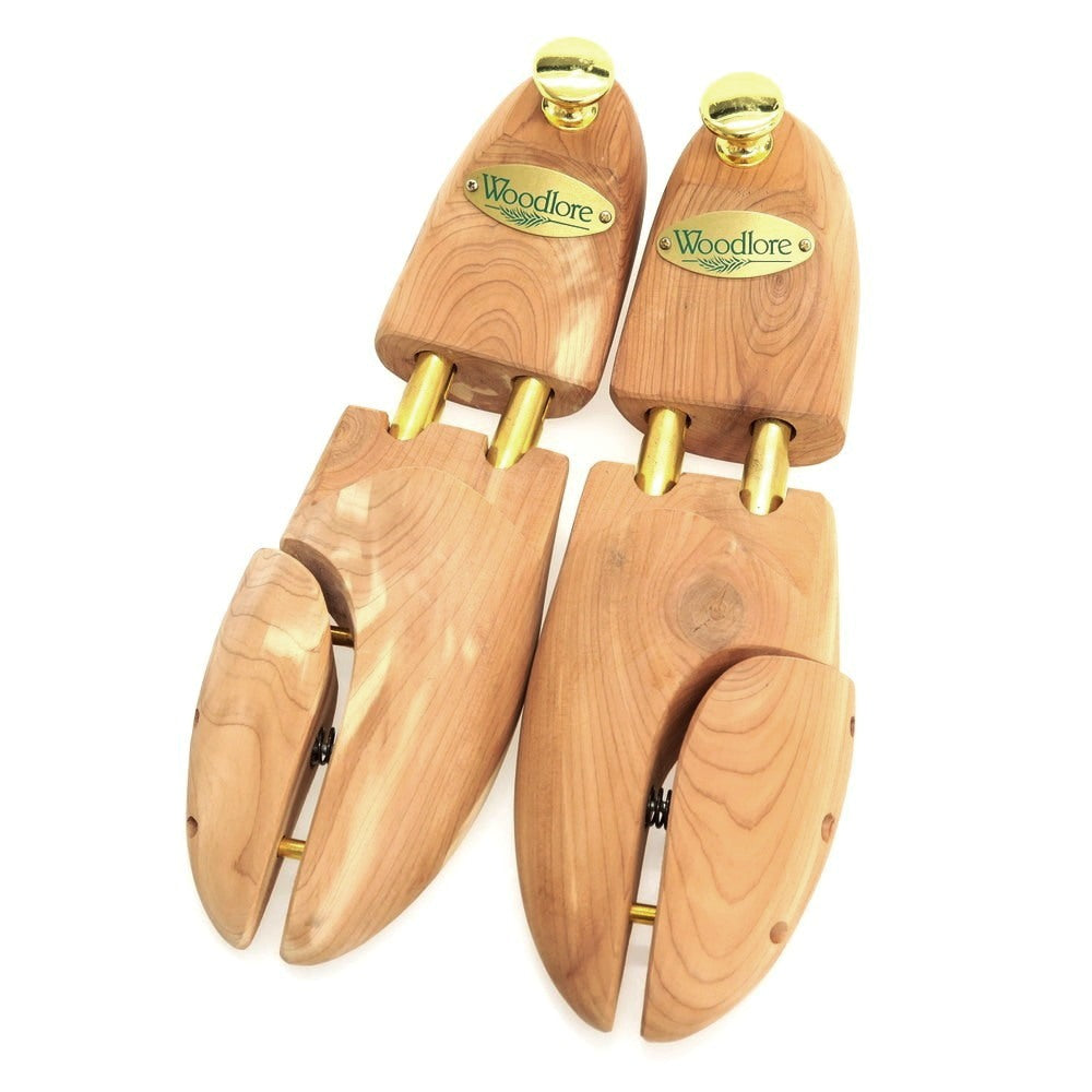 【中古】ウッドロア Woodlore 木製 シューツリー シューキーパー ダークベージュxゴールド【サイズXS】【 状態ランクB 】【 メンズ 】