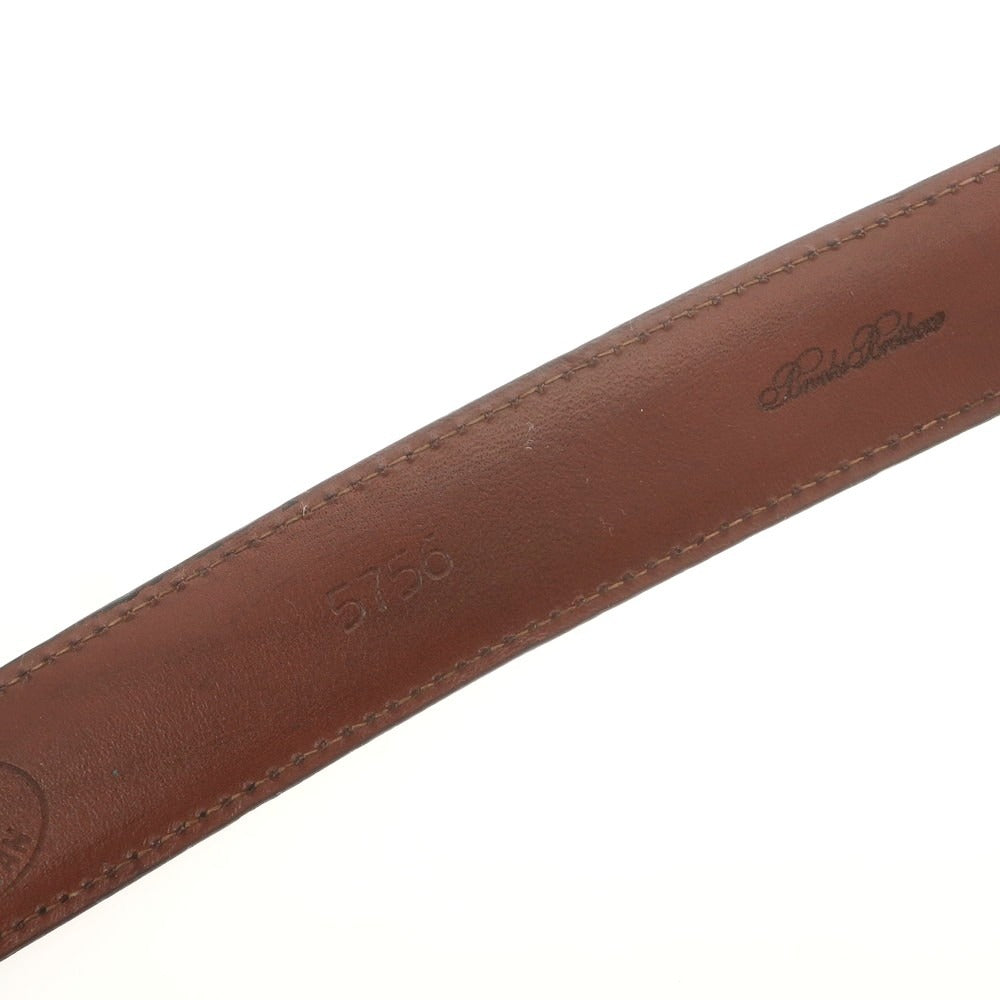 【中古】ブルックスブラザーズ Brooks Brothers コードバン レザー ベルト ブラウンxシルバー【 30 】【 状態ランクB 】【 メンズ 】