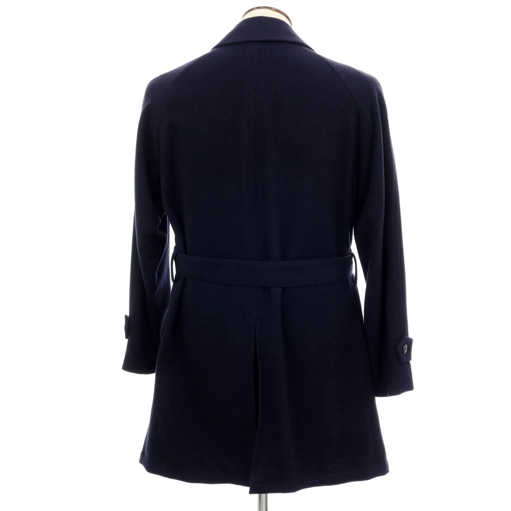 【中古】リングヂャケット RING JACKET ウール ベルテッド ステンカラーコート ネイビー【 4 】【 状態ランクB 】【 メンズ 】