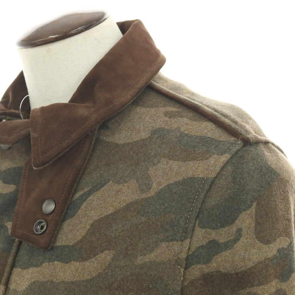【中古】ヤコブコーエン JACOB COHEN J881 ウールナイロン カモフラ フィールドジャケット カーキxオリーブ【 50 】【 状態ランクB 】【 メンズ 】