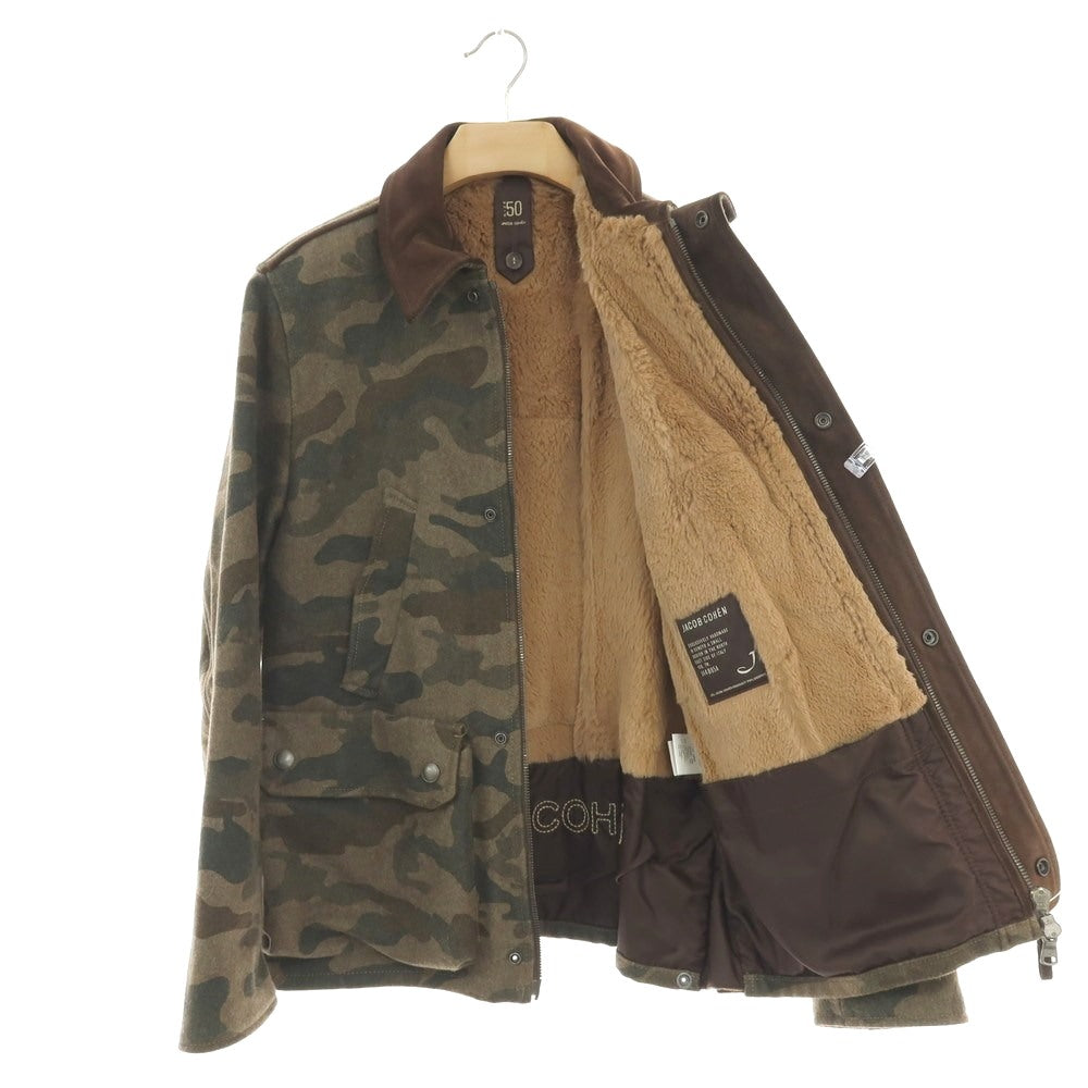 【中古】ヤコブコーエン JACOB COHEN J881 ウールナイロン カモフラ フィールドジャケット カーキxオリーブ【 50 】【 状態ランクB 】【 メンズ 】
