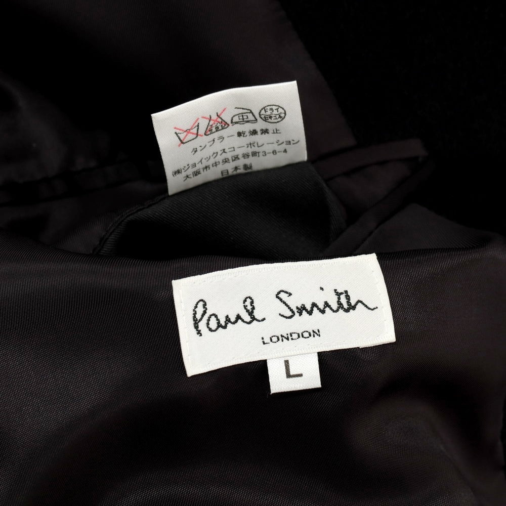 【中古】ポールスミス Paul Smith アンゴラ ステンカラーコート ブラック【 L 】【 状態ランクB 】【 メンズ 】