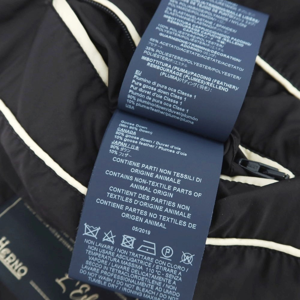 【中古】ヘルノ Herno レジェンド レスキモー ナイロン フーデッド ダウンコート ネイビー【 48 】【 状態ランクB 】【 メンズ 】