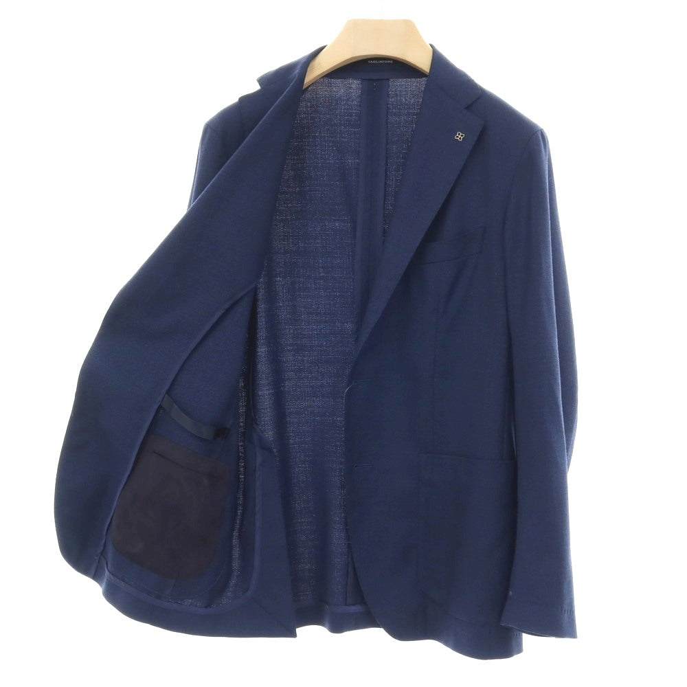【中古】タリアトーレ TAGLIATORE ストレッチ ウール 2B テーラードジャケット ネイビーブルー【サイズ46】【 状態ランクB 】【 メンズ 】