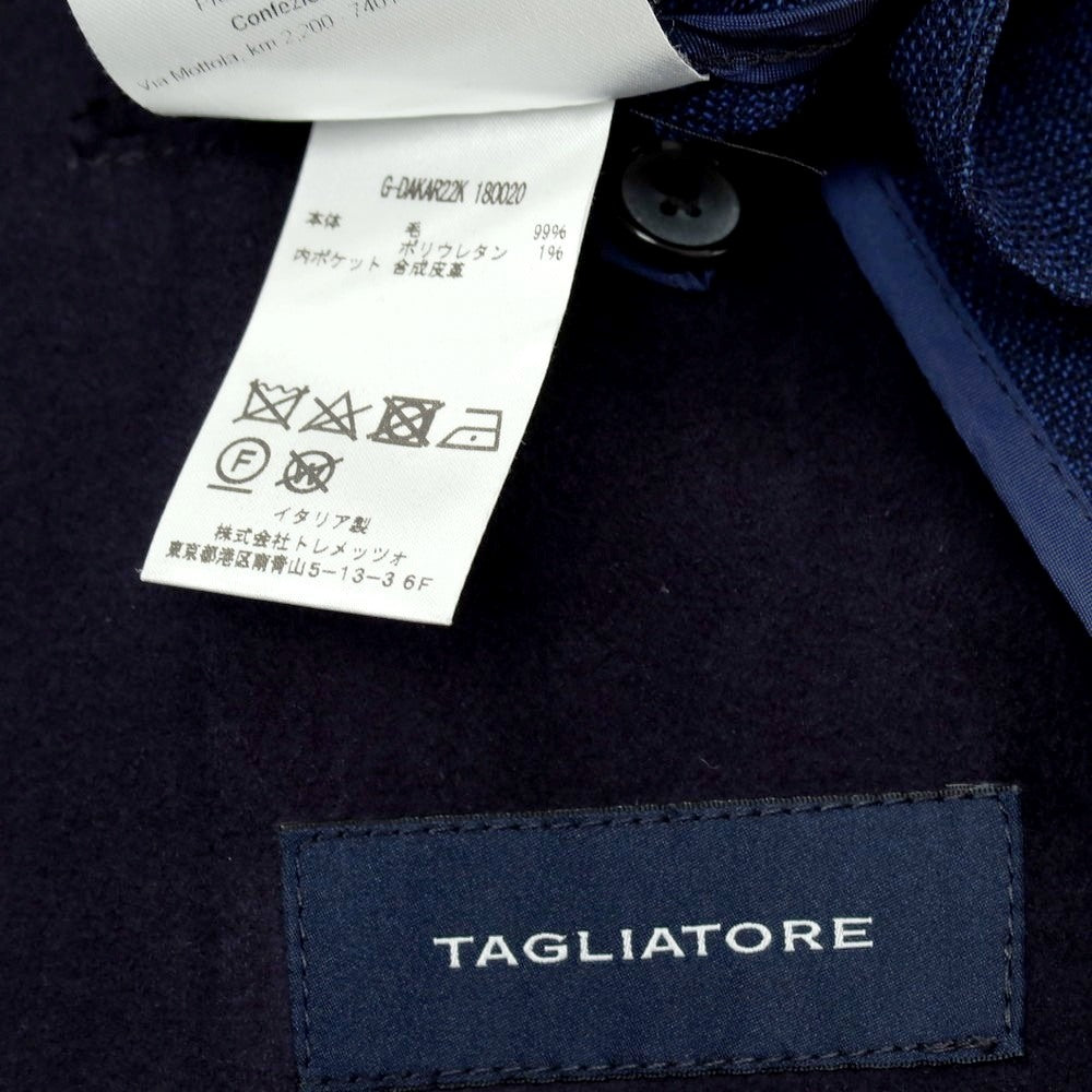【中古】タリアトーレ TAGLIATORE ストレッチ ウール 2B テーラードジャケット ネイビーブルー【サイズ46】【 状態ランクB 】【 メンズ 】