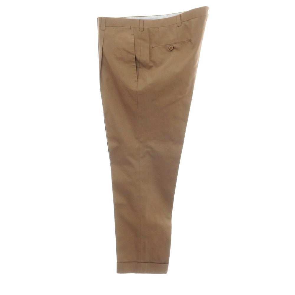 【中古】サルトリア サビーノ SARTORIA SABINO コットン ダブルスーツ ブラウン【サイズ表記なし(XL位)】【 状態ランクC 】【 メンズ 】
