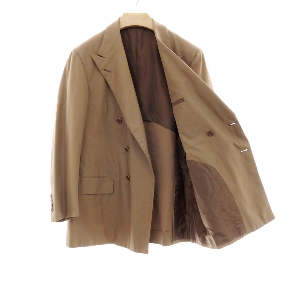 【中古】サルトリア サビーノ SARTORIA SABINO コットン ダブルスーツ ブラウン【サイズ表記なし(XL位)】【 状態ランクC 】【 メンズ 】
