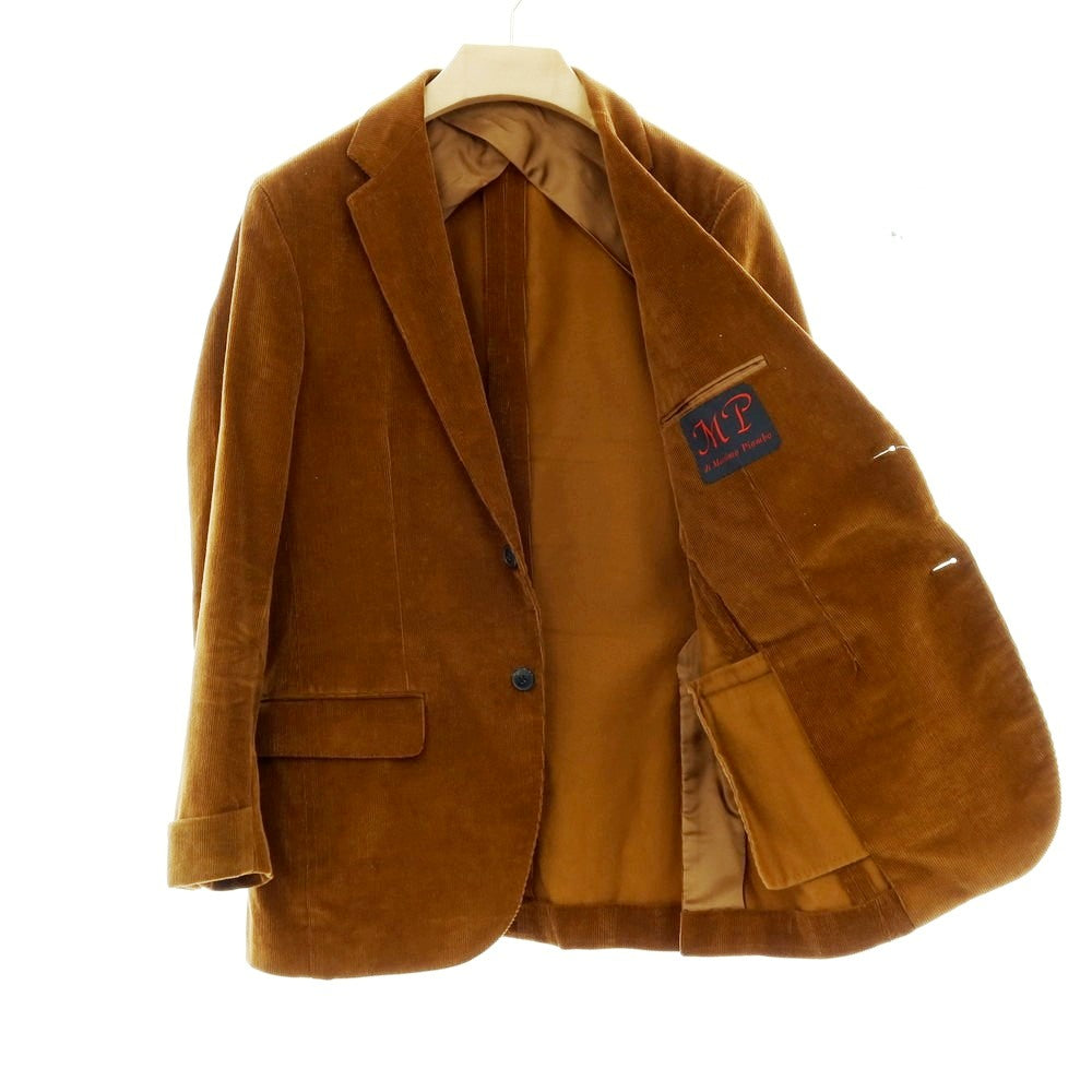 【中古】エム ピー ディ マッシモ ピオンボ MP di MASSIMO PIOMBO コットン コーデュロイ 2つボタンスーツ ブラウン【 上48/下46 】【 状態ランクB 】【 メンズ 】
