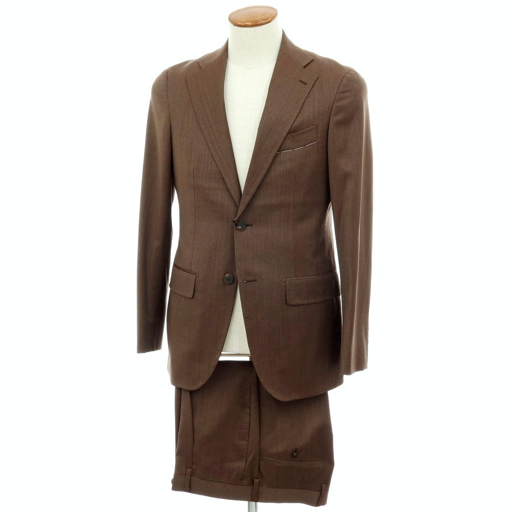 【中古】【未使用】アルチザン ARTISAN ウール 2つボタンスーツ ダークブラウン【 M 】【 状態ランクS 】【 メンズ 】