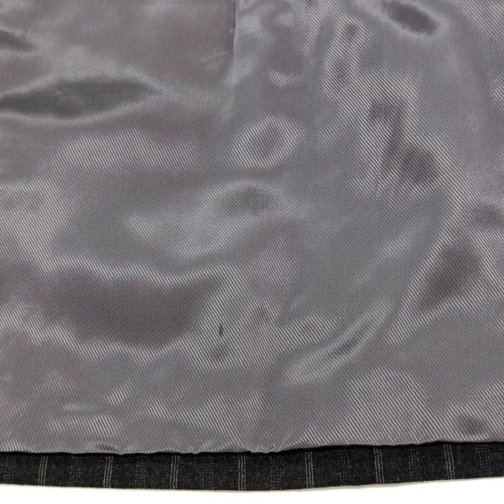 【中古】ソブリン SOVEREIGN SUPER120’Sウール&カシミヤ ストライプ 3つボタンスーツ ダークグレー【 46 】【 状態ランクD 】【 メンズ 】