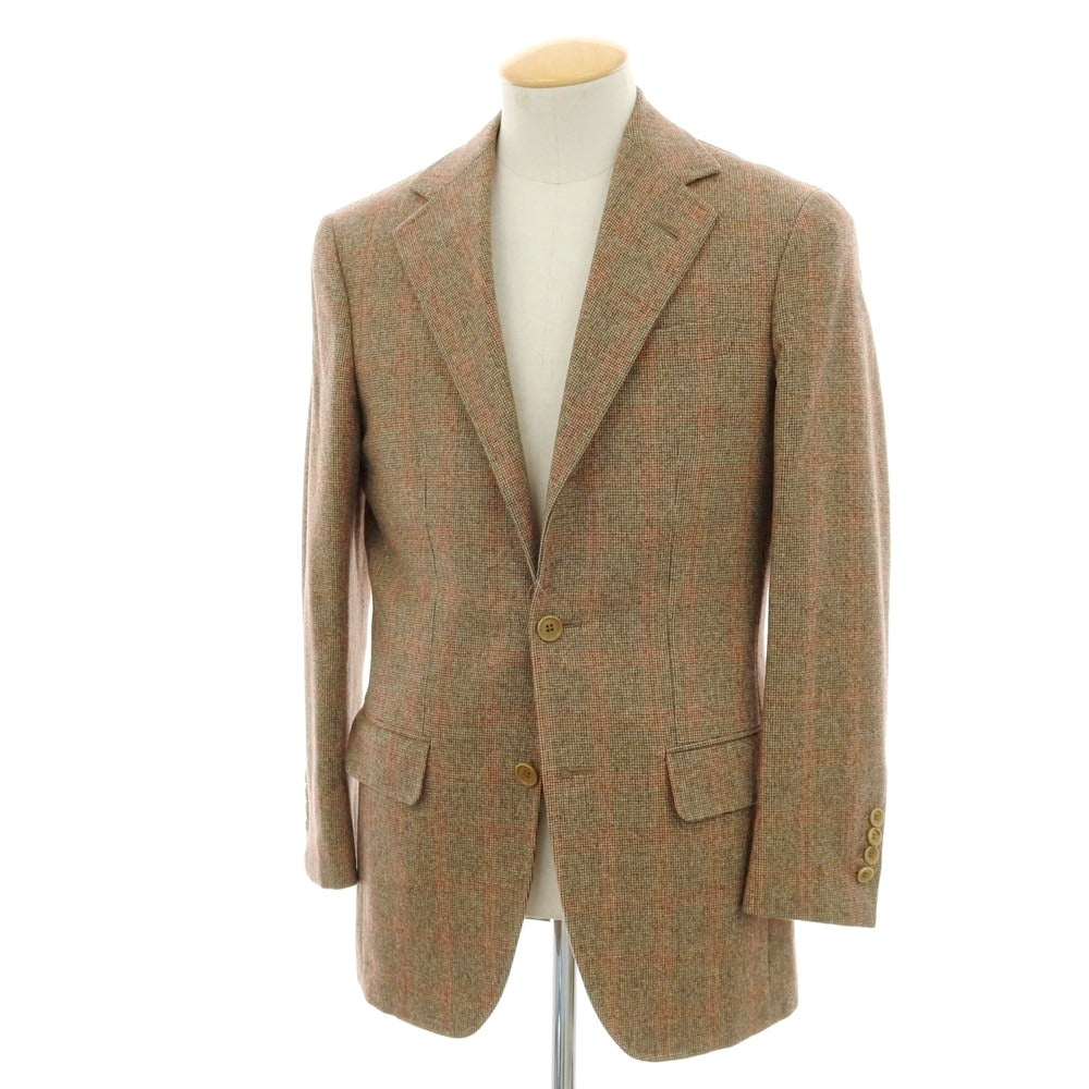 【中古】サルトリア カスタンジア Sartoria Castangia ウール チェック テーラードジャケット ブラウン【 42 】【 状態ランクB 】【 メンズ 】