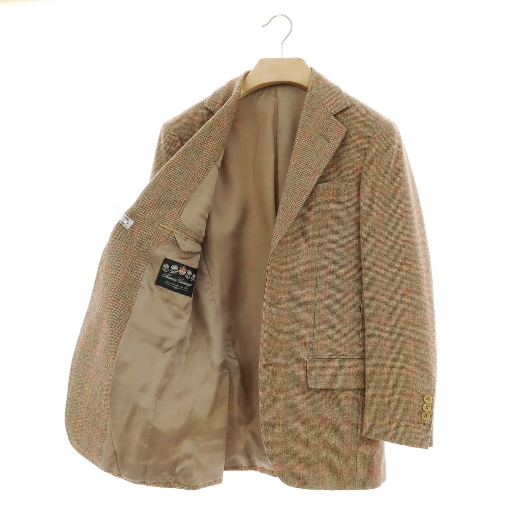 【中古】サルトリア カスタンジア Sartoria Castangia ウール チェック テーラードジャケット ブラウン【 42 】【 状態ランクB 】【 メンズ 】