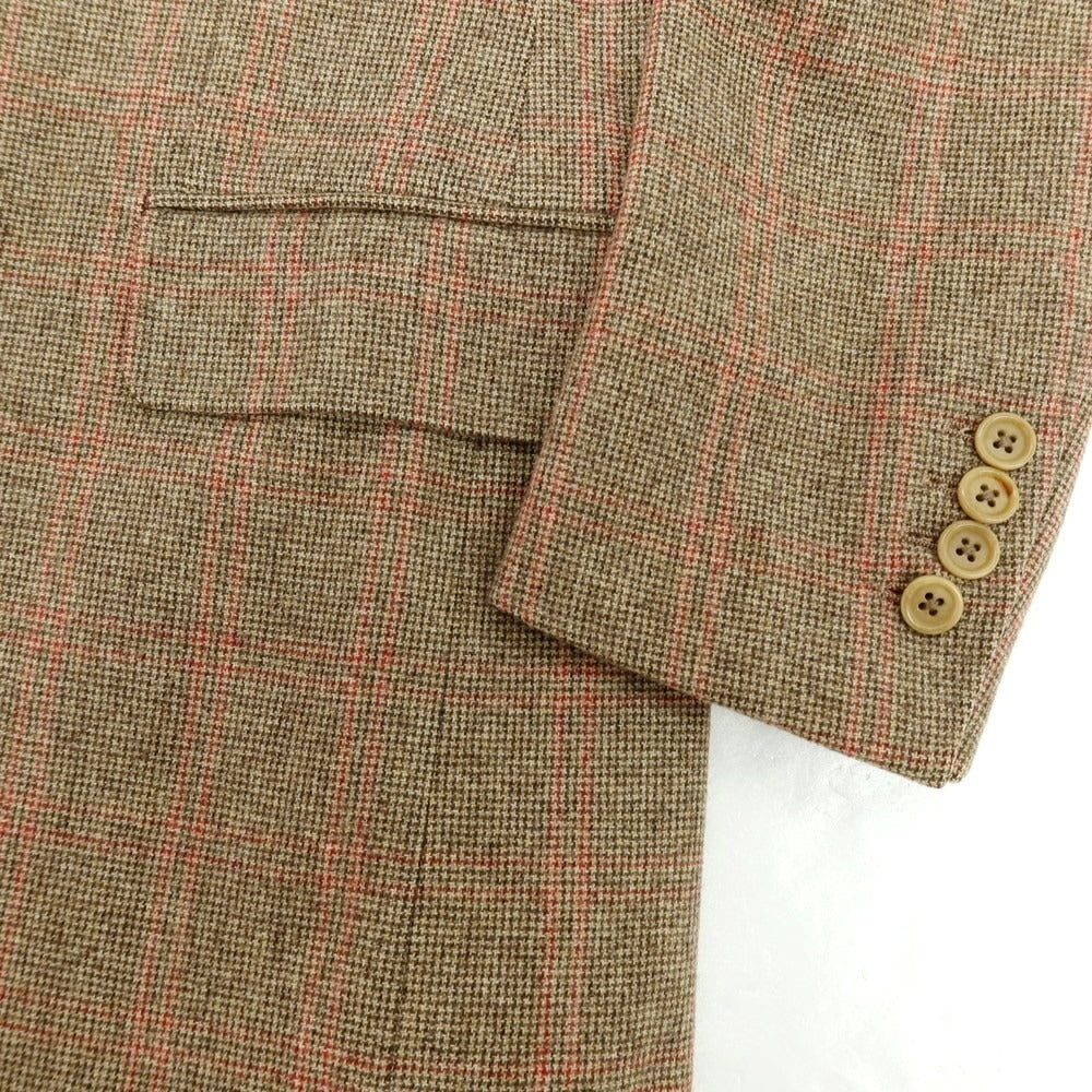 【中古】サルトリア カスタンジア Sartoria Castangia ウール チェック テーラードジャケット ブラウン【 42 】【 状態ランクB 】【 メンズ 】