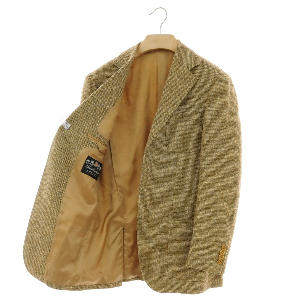 【中古】サルトリア カスタンジア Sartoria Castangia ウール テーラードジャケット イエローブラウン【 44 】【 状態ランクD 】【 メンズ 】